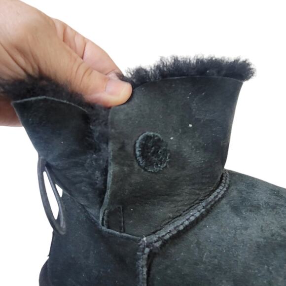 UGG Mini Bailey Suede and Shearling Boots Women's Size 9 - Picture 8 of 10